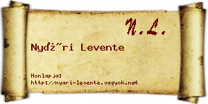 Nyári Levente névjegykártya
