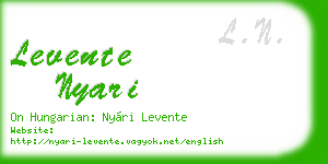levente nyari business card